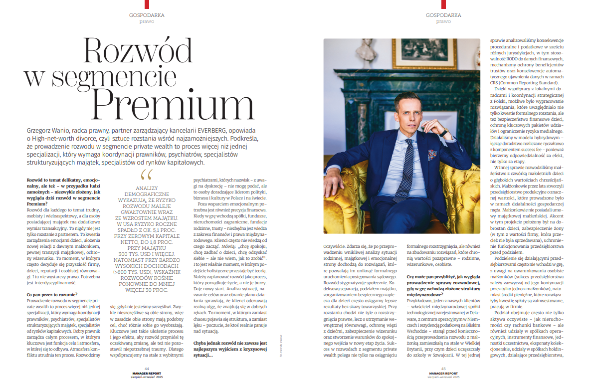 Rozwód w segmencie Premium